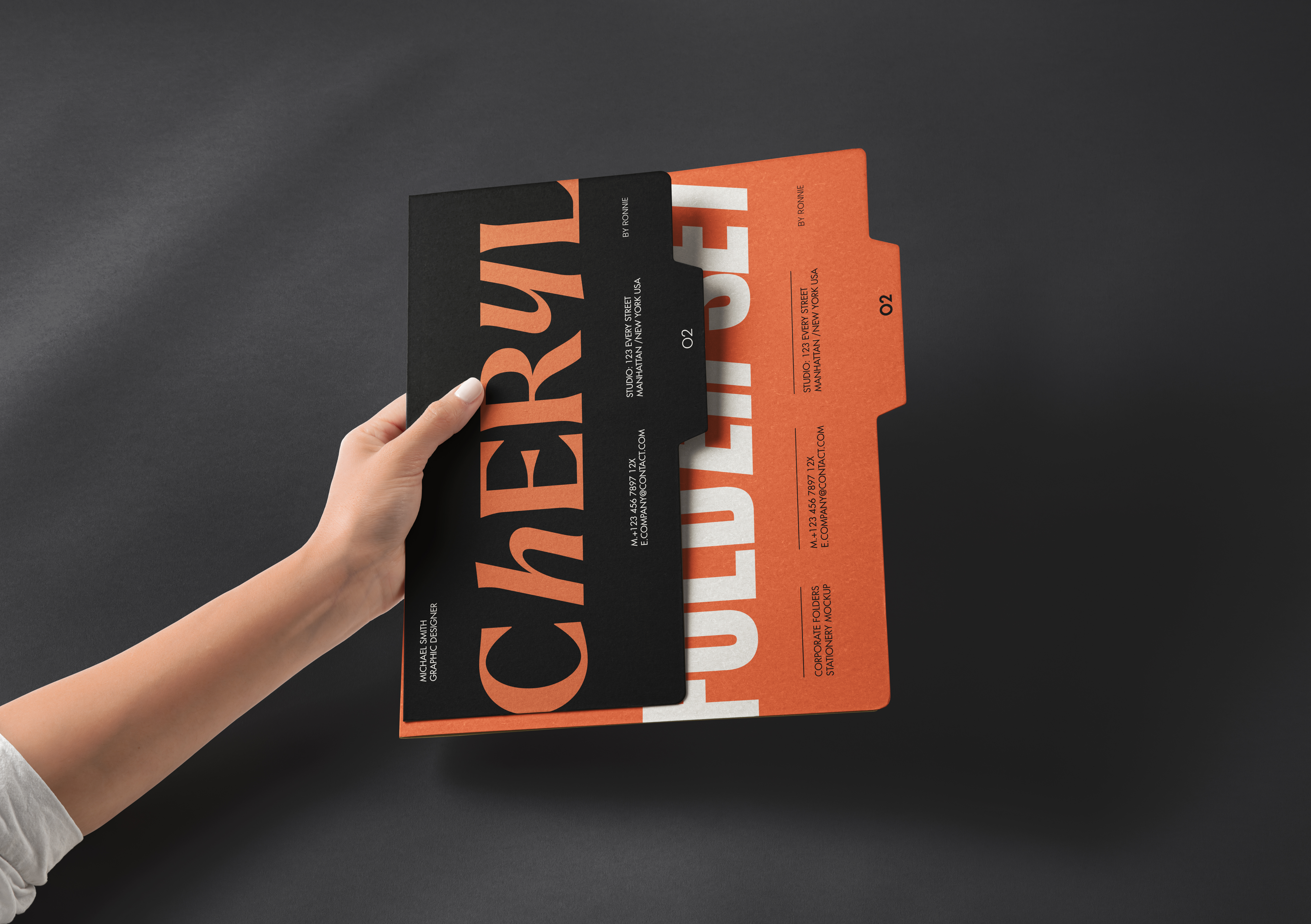 Cheryl branded folder mockup