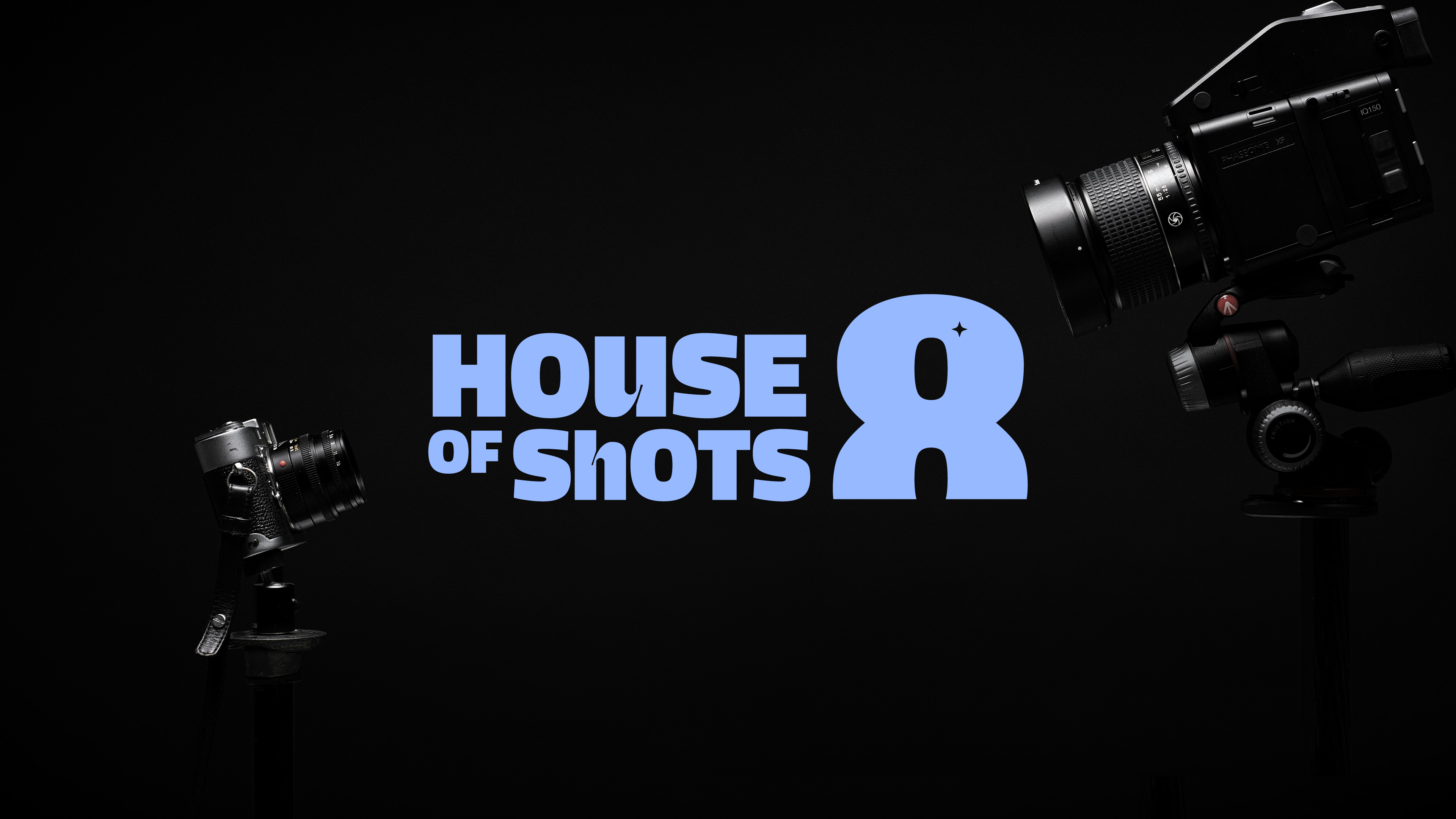 House of Shots 8 — brand identity on a dark studio stage